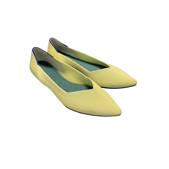 Rothy's The Point II Flats Sour Apple Green Teal Women's 9 - Picture 1 of 12